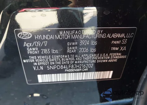 2018 Hyundai Elantra Sel из США, поврежденный, VIN 5NPD84LF8JH216202